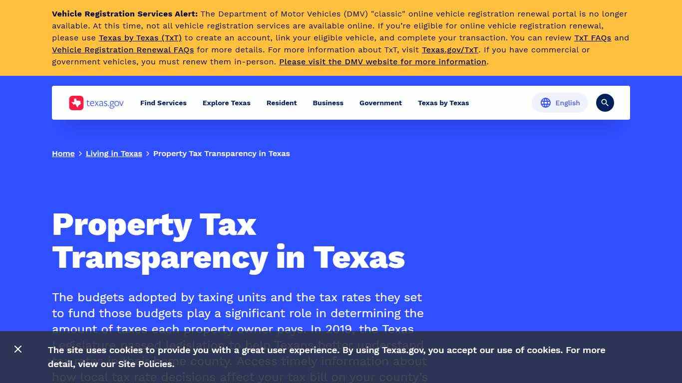 Property Tax Transparency in Texas | Texas.gov