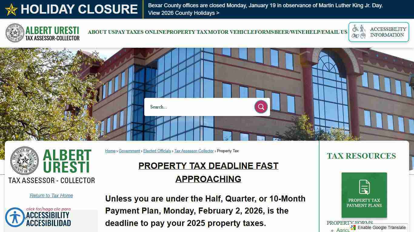 Property Tax Information | Bexar County, TX - Official Website